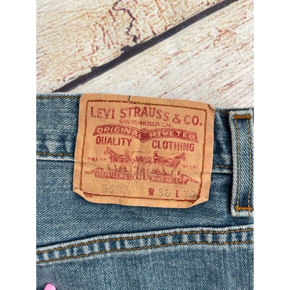 Vintage Y2K Levi's 559 Relaxed Straight Leg Jeans Mens Sz 36x30 Blue Medium Wash - Picture 3 of 8